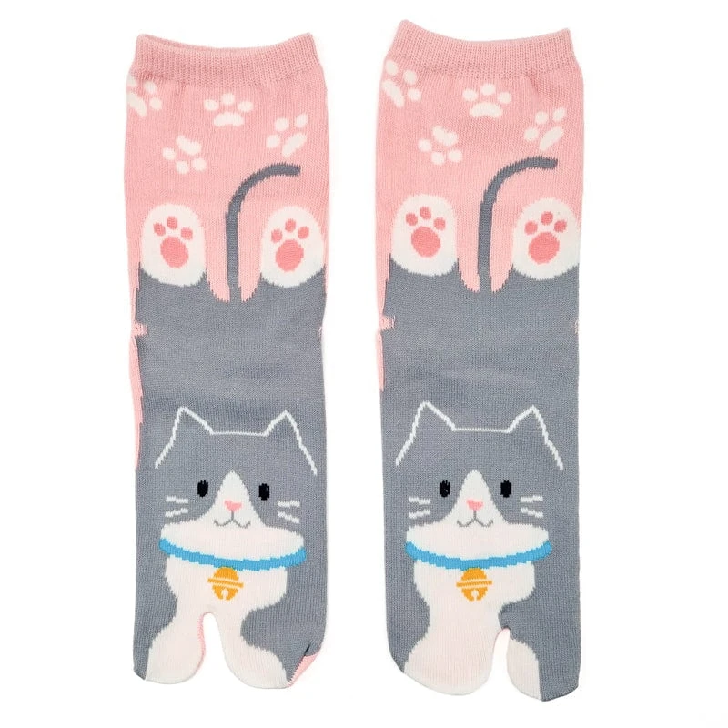 Neko Tabi Socks - 6 Pairs 2 Neko Tabi Socks - 6 Pairs - Image 2