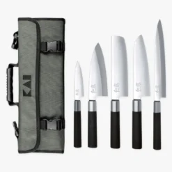 KAI Wasabi Black Knife Set โ 5-Piece In Case