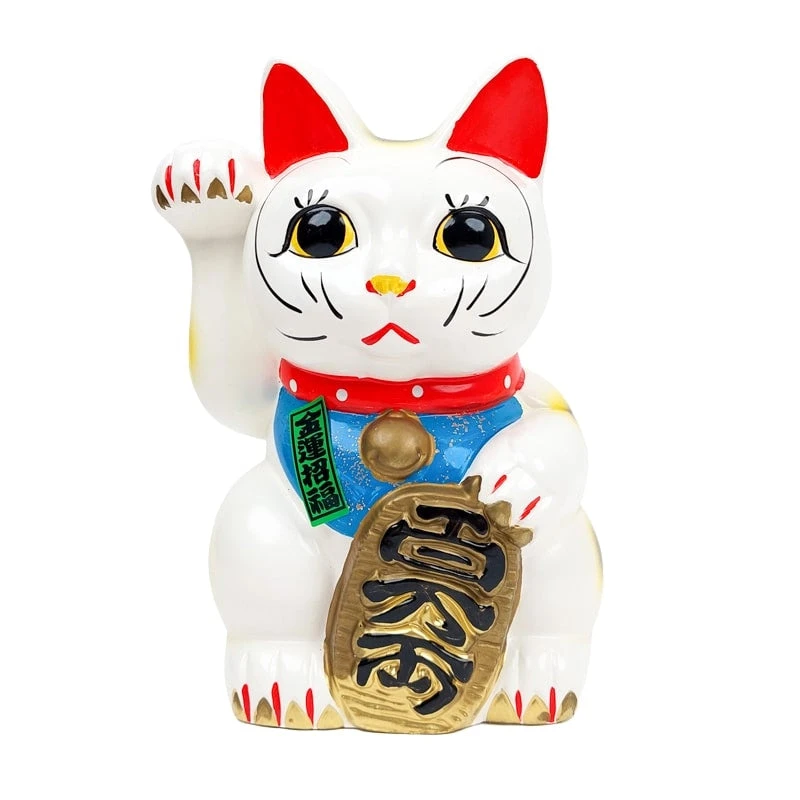 Maneki Neko White Seto - 21 Cm 1 Maneki Neko White Seto - 21 Cm
