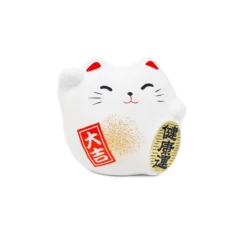 Round Maneki Neko - White