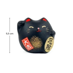 Round Maneki Neko - Black -Nippon Life Market maneki neko rond noir 419