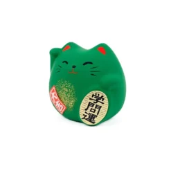 Round Maneki Neko - Green -Nippon Life Market maneki neko rond vert 554