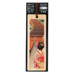 Japanese Bookmark – Cypress - Geisha & Torii
