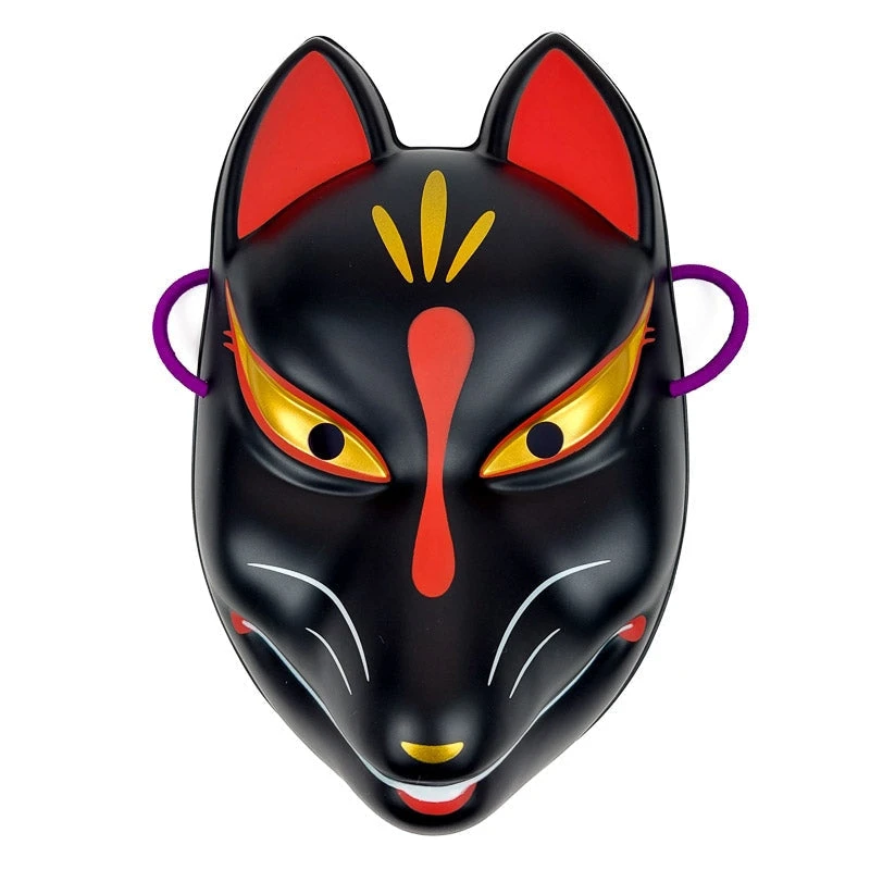 Black Japanese Fox Mask 1 Black Japanese Fox Mask
