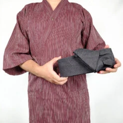 Men's Japanese Obi Style Belt - Aki -Nippon Life Market mens japanese obi style belt aki one size 396