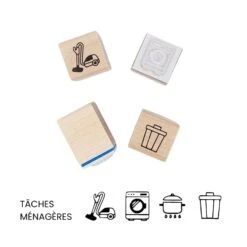 Japanese Mini Stamp Set - Bullet Journal 11 Japanese Mini Stamp Set - Bullet Journal -Nippon Life Market mini tampon japonais bullet journal taches menageres 522