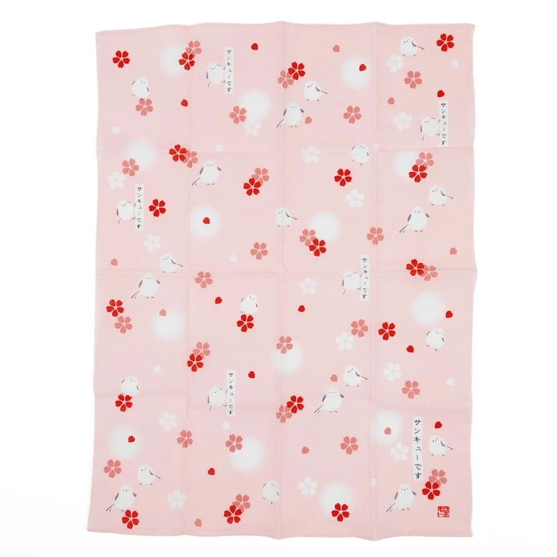 Japanese Cotton Handkerchief - Birds 2 Japanese Cotton Handkerchief - Birds - Image 2