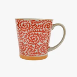 Japanese Mug - Karakusa Red