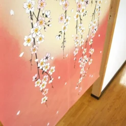 Japanese Noren Cherry Blossom -Nippon Life Market noren japonais cherry blossom 953