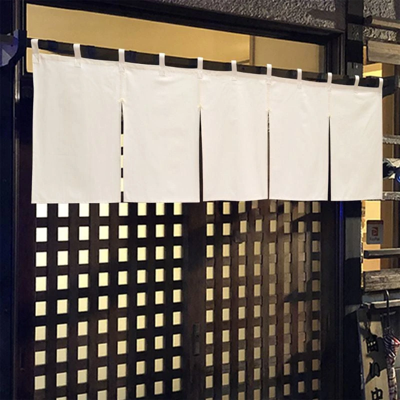 Japanese Noren Curtain Short - Beige 3 Japanese Noren Curtain Short - Beige - Image 3