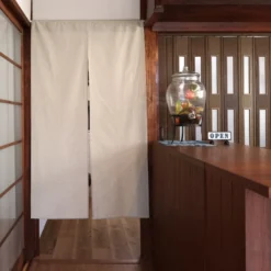 Noren Curtain - Natural Linen -Nippon Life Market noren japonais lin naturel 85 x 150 cm 360