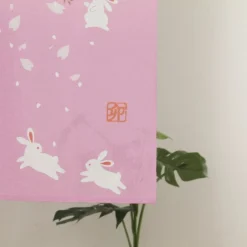 Japanese Noren - Sakura Usagi 9 Japanese Noren - Sakura Usagi -Nippon Life Market noren japonais sakura usagi 85 x 150 cm 590