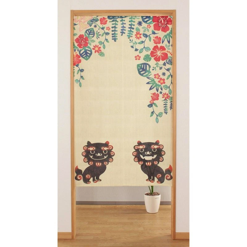 Noren Curtain - Shisa 2 Noren Curtain - Shisa - Image 2