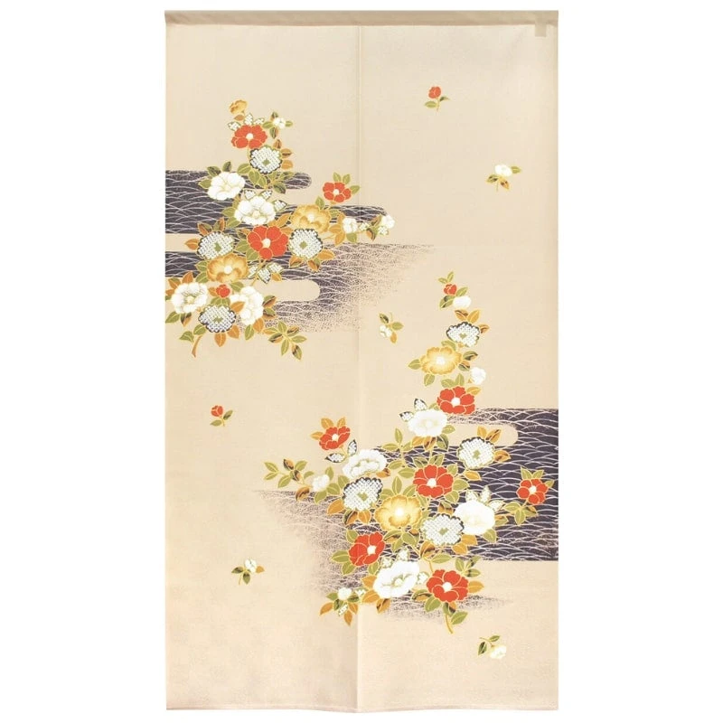 Noren Curtain - Tsubaki 1 Noren Curtain - Tsubaki