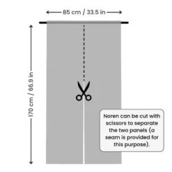 Japanese Curtain Noren Flower -Nippon Life Market norenavecdecoupe 2 min