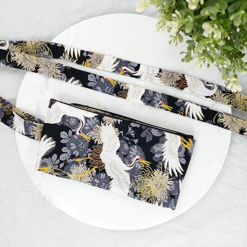 Obi Belt Crane Print 1 Obi Belt Crane Print