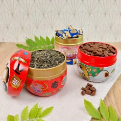 Pink Flowered Metal Tea Caddy 14 Pink Flowered Metal Tea Caddy -Nippon Life Market pink flowered metal tea caddy 230