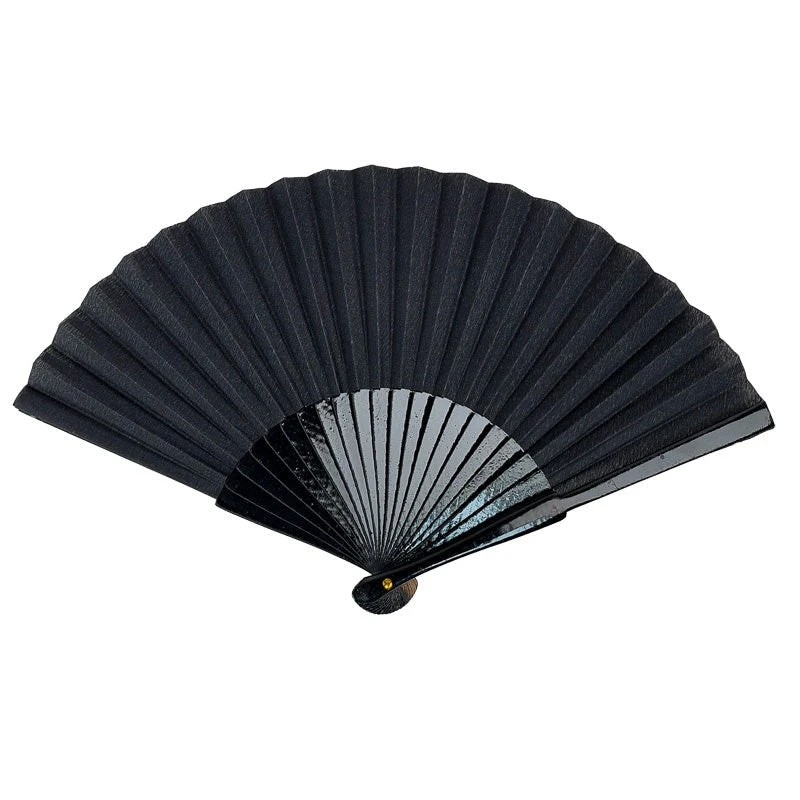 Plain Black Japanese Fan 1 Plain Black Japanese Fan