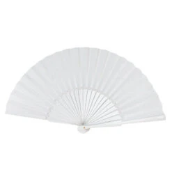 Plain White Japanese Fan