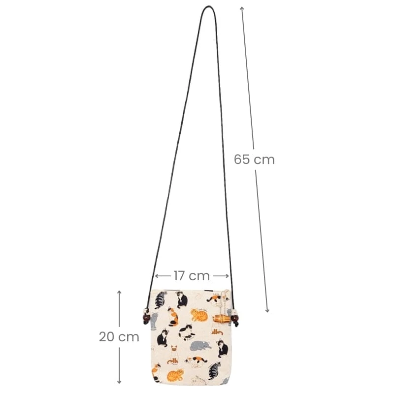 Shoulder Bag – Japanese Cats 6 Shoulder Bag – Japanese Cats - Image 6