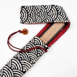 Fan Clutch Bag - Seigaiha -Nippon Life Market pochette eventail seigaiha 936