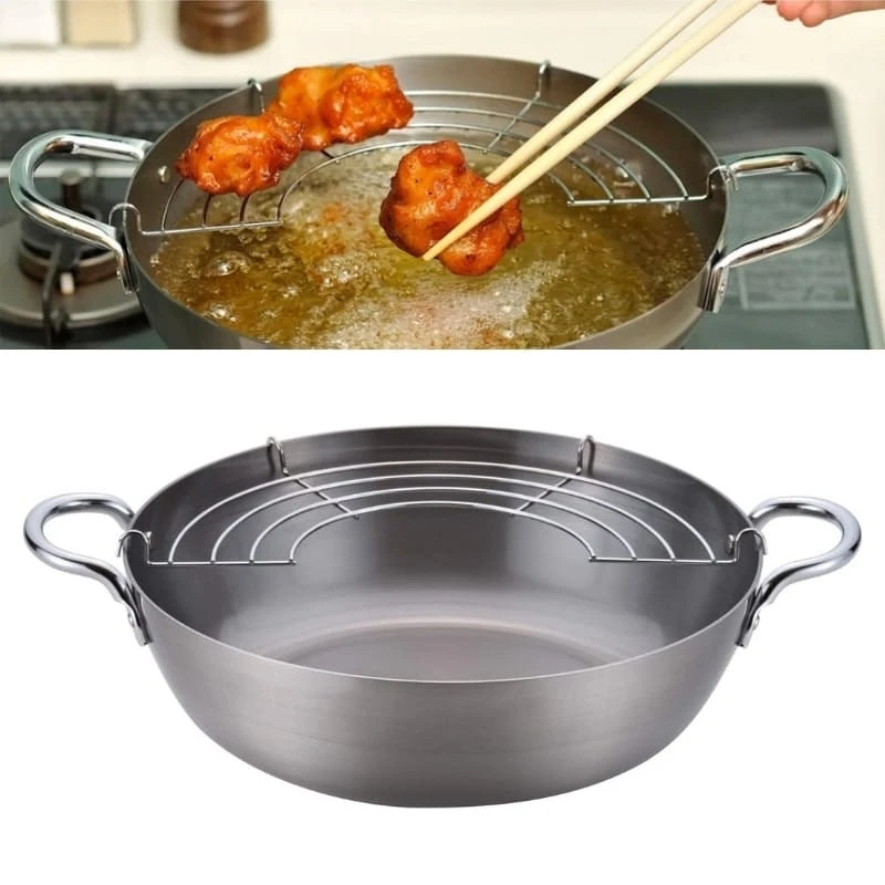 Japanese Tempura Frying Pan - 9.4 In 2 Japanese Tempura Frying Pan - 9.4 In - Image 2