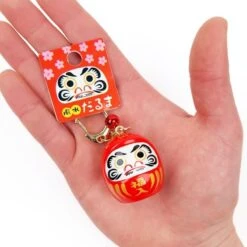 Large Japanese Keychain - Daruma (Color Of Choice) -Nippon Life Market porte cle grand daruma couleur au choix 967