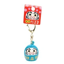 Large Japanese Keychain - Daruma (Color Of Choice) -Nippon Life Market porte cle grand daruma couleur au choix bleu 510