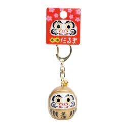 Large Japanese Keychain - Daruma (Color Of Choice) -Nippon Life Market porte cle grand daruma couleur au choix dore 725