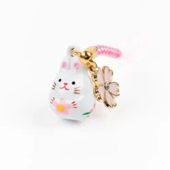 Japanese Key Chain - Rabbit Bell -Nippon Life Market porte cle japonais grelot lapin 532
