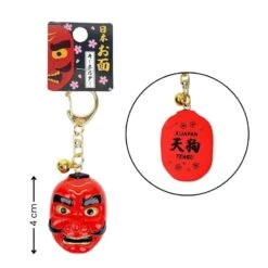 Japanese Keychain - Tengu Mask 7 Japanese Keychain - Tengu Mask -Nippon Life Market porte cle masque tengu 520