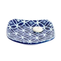 Ceramic Incense Burner Holder - Blue Shippoh