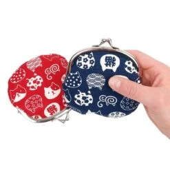 Gamaguchi Wallet – Neko Blue -Nippon Life Market porte monnaie gamaguchi neko bleu 146