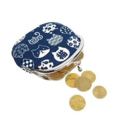 Gamaguchi Wallet – Neko Blue -Nippon Life Market porte monnaie gamaguchi neko bleu 828