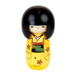 Yellow Kokeshi Doll