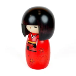 Red Kokeshi Doll -Nippon Life Market poupee kokeshi rouge 642