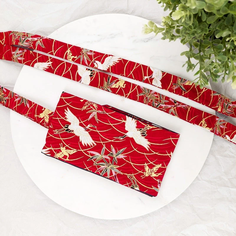 Red Obi Belt Tsuru 2 Red Obi Belt Tsuru - Image 2