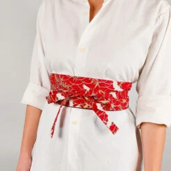 Red Obi Belt Tsuru