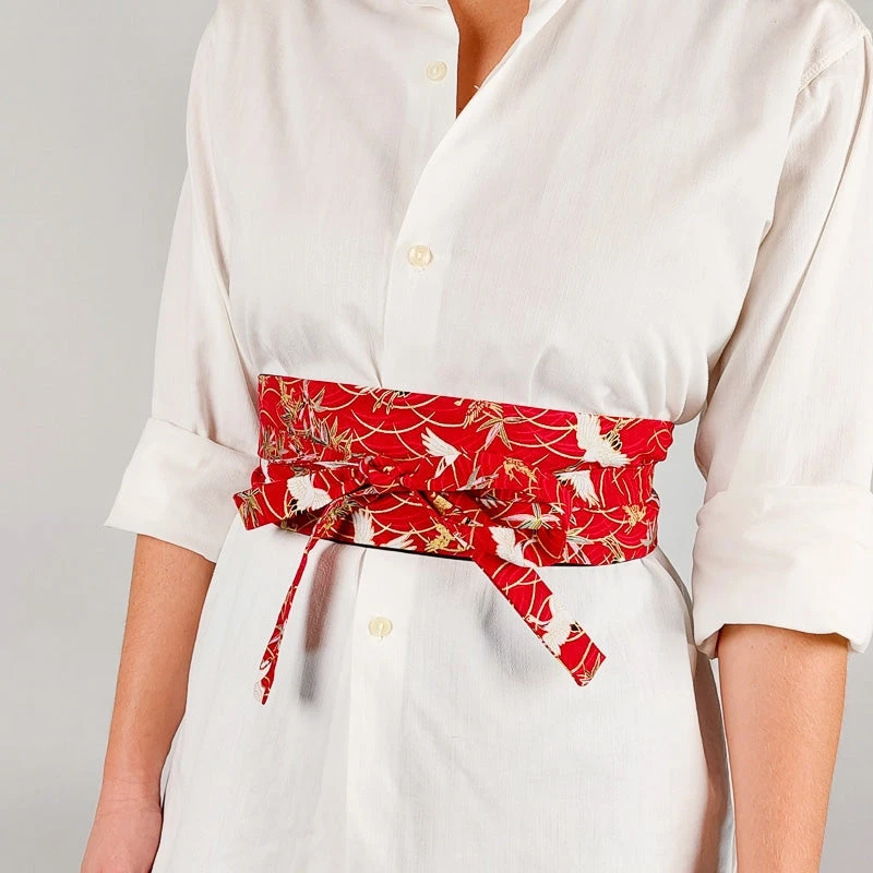 Red Obi Belt Tsuru 1 Red Obi Belt Tsuru
