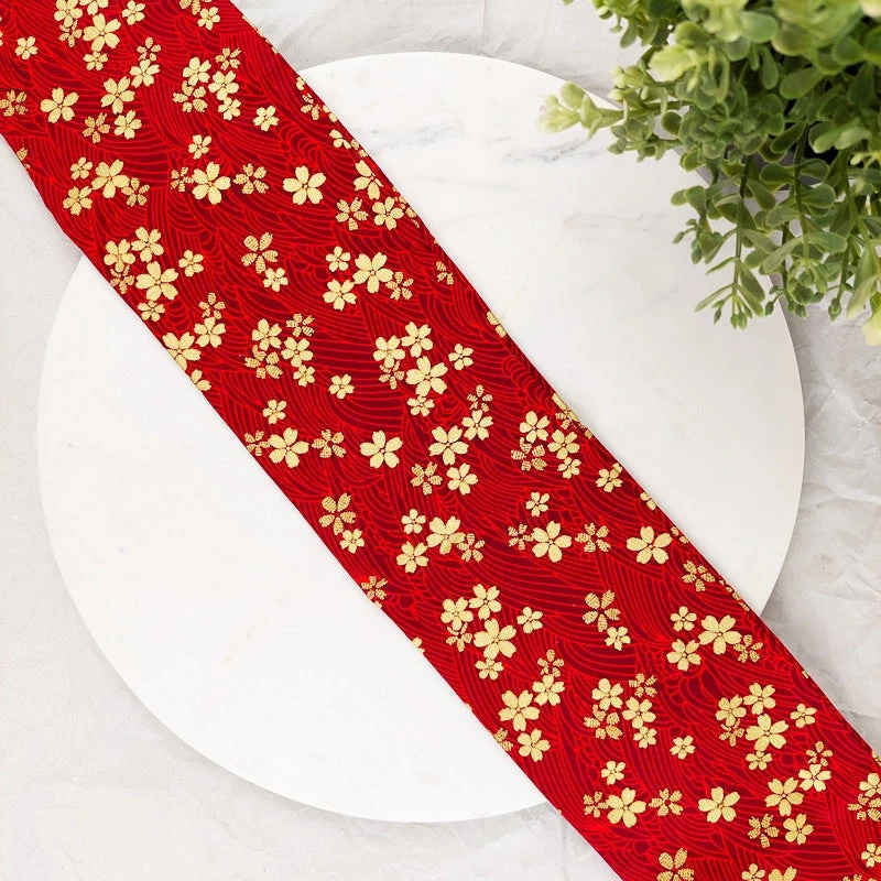 Red Sakura Obi Belt 3 Red Sakura Obi Belt - Image 3