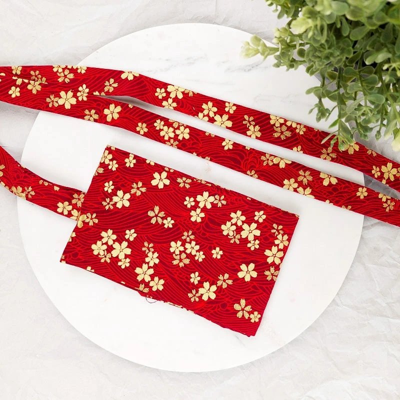 Red Sakura Obi Belt 2 Red Sakura Obi Belt - Image 2