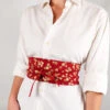 Red Sakura Obi Belt