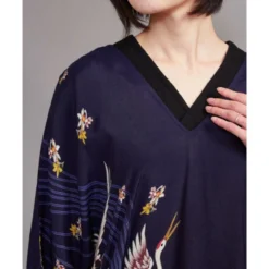 Japanese Crane Dress -Nippon Life Market robe japonaise grue 234