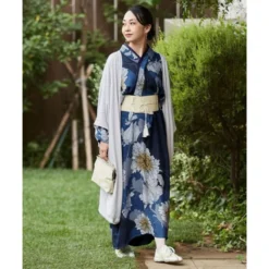 Blue Japanese Kimono Dress -Nippon Life Market robe kimono japonais 267