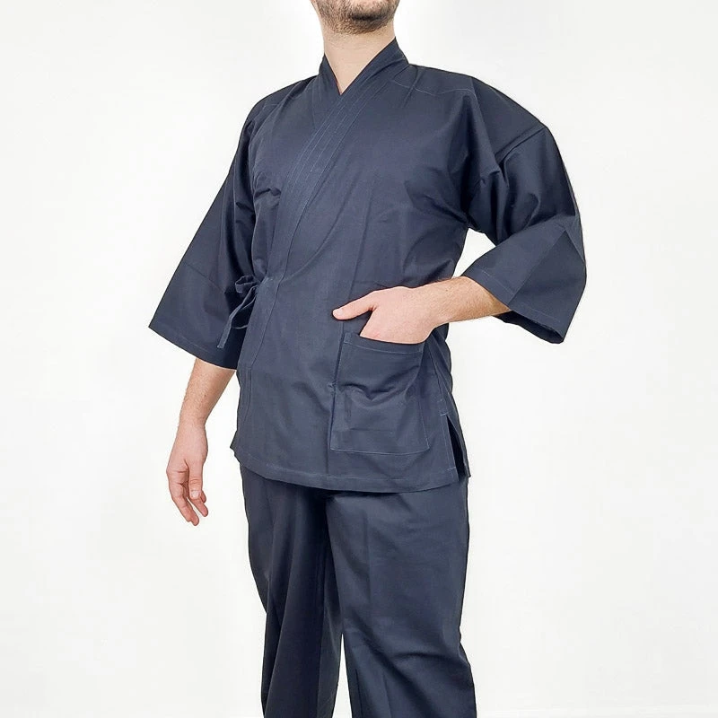 Japanese Samue - Blue 2 Japanese Samue - Blue - Image 2