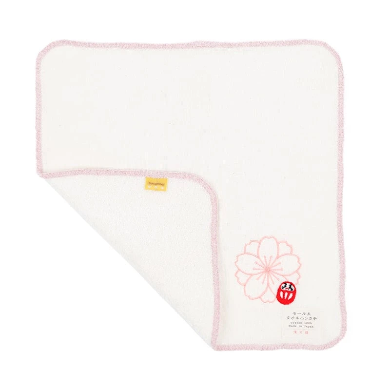 Japanese Hand Towel - Daruma Sakura 1 Japanese Hand Towel - Daruma Sakura