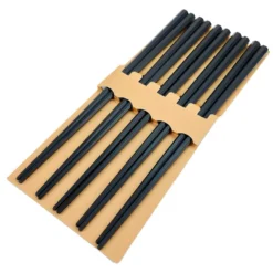 Set Of 5 Pairs Of Black Chopsticks -Nippon Life Market set 5 paires de baguettes noires 647
