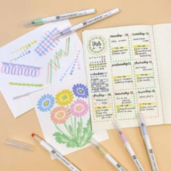 Set Of 6 Dot Mild Highlighters -Nippon Life Market set de 6 surligneurs dot mild 474