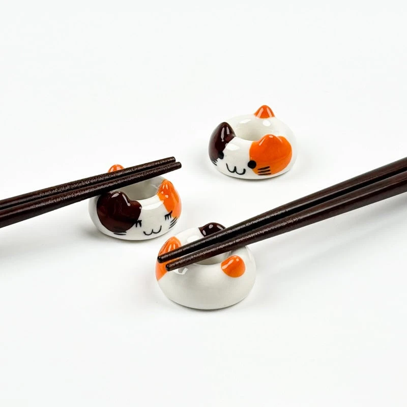 Japanese Chopstick Holder Set - Neko 4 Japanese Chopstick Holder Set - Neko - Image 4