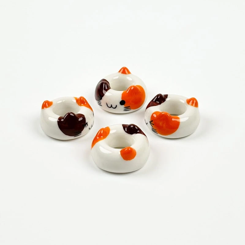 Japanese Chopstick Holder Set - Neko 2 Japanese Chopstick Holder Set - Neko - Image 2